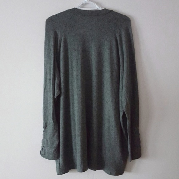 🆕️AEO Green Open Front Plush Cardigan Large - Picture 3 of 4